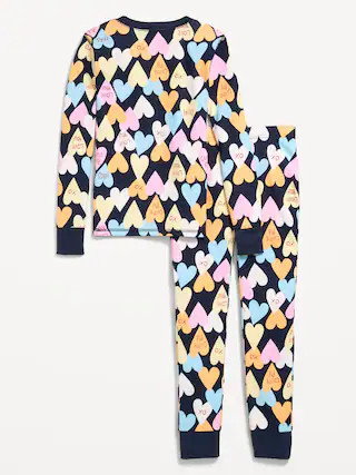 Printed Gender-Neutral Snug-Fit Pajama Set for Kids | Old Navy (US)