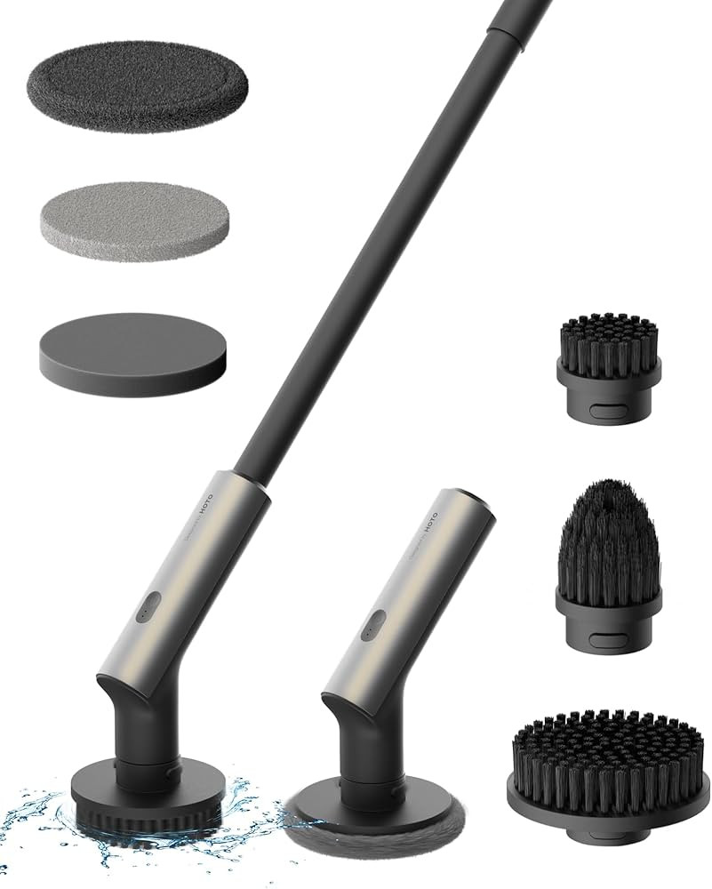 HOTO Electric Spin Scrubber, IPX7 Full Body Waterproof Bathroom Shower Cleaning Brush, Shower Scr... | Amazon (US)