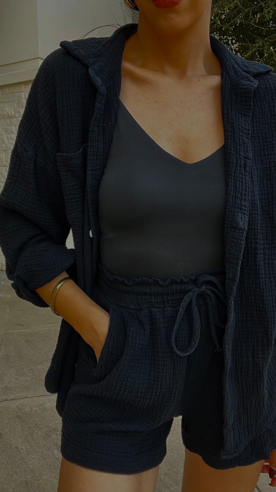 A close up of the linen-like casual matching set from Amazon

#LTKStyleTip #LTKFindsUnder50