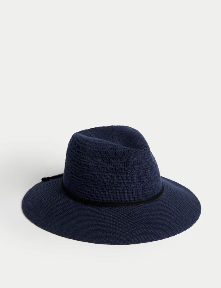 Cotton Rich Packable Fedora Hat | Marks & Spencer (UK)