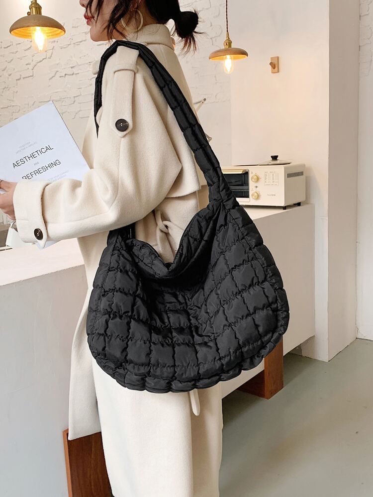 Large Capacity Quilted Shoulder Bag | SHEIN