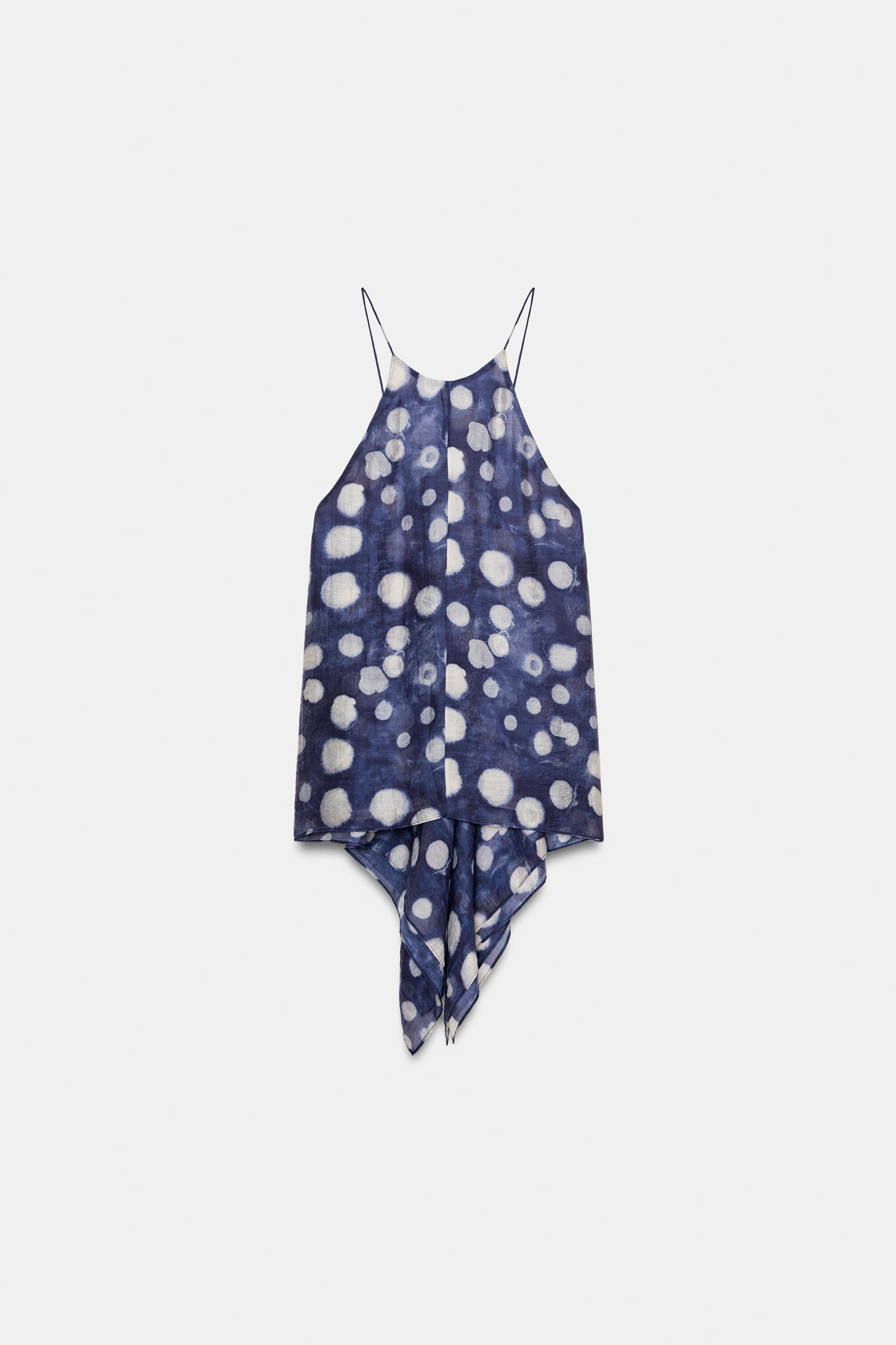 ZW COLLECTION POLKA DOT TOP | Zara US