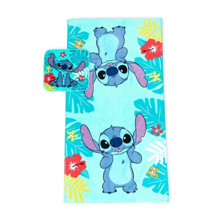 Stitch Kids Cotton 2 Piece Towel and Washcloth Set | Walmart (US)