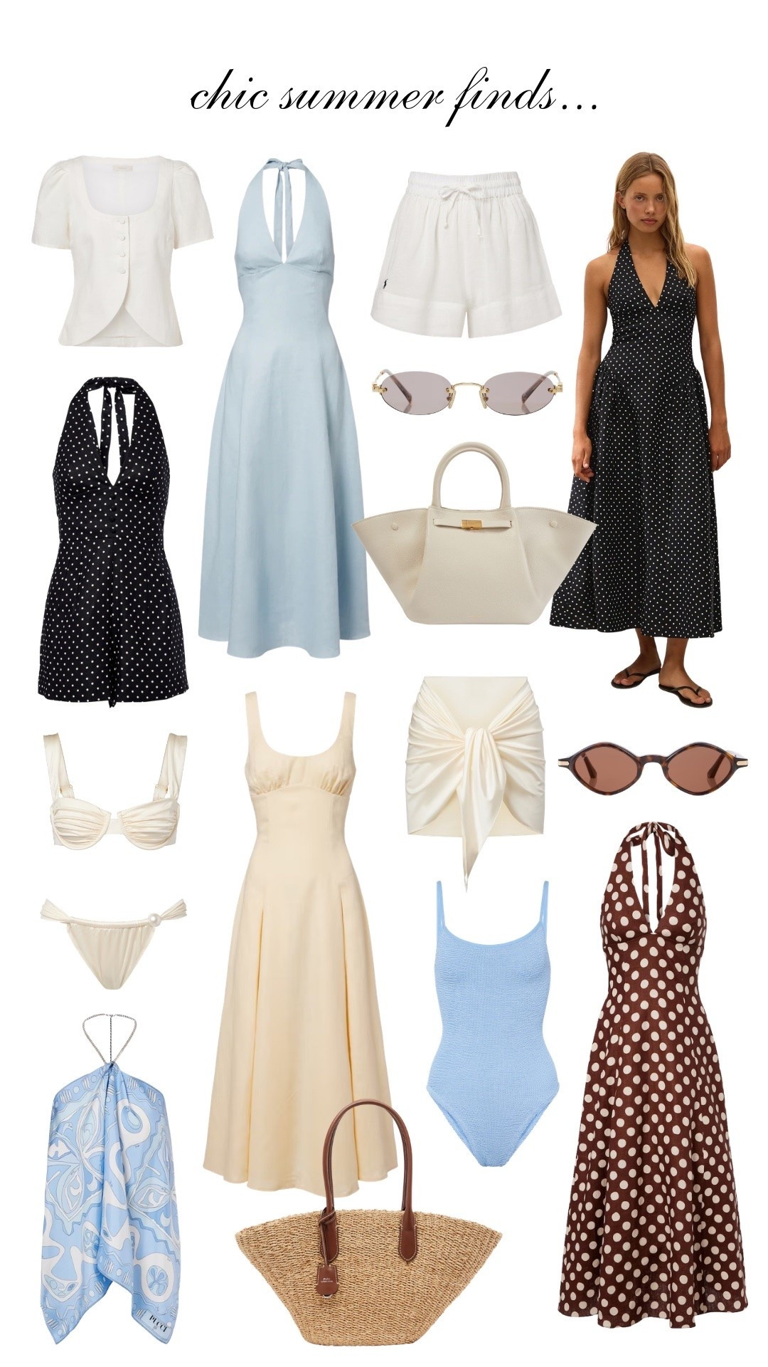 Chic summer finds for a minimal, 90s timeless holiday wardrobe ☀️ vacation outfits, occasion dresses, baby blue, polka dot, swimwear, summer whites

#LTKsummer #LTKdresses #LTKswimwear