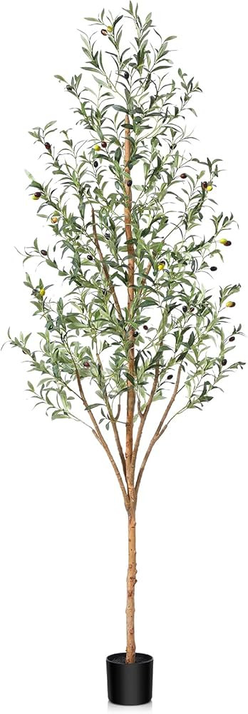 Artificial Olive Tree 7ft, Lush Faux Olive Tree for Indoor with Natural Wood Trunk and Lifelike F... | Amazon (CA)