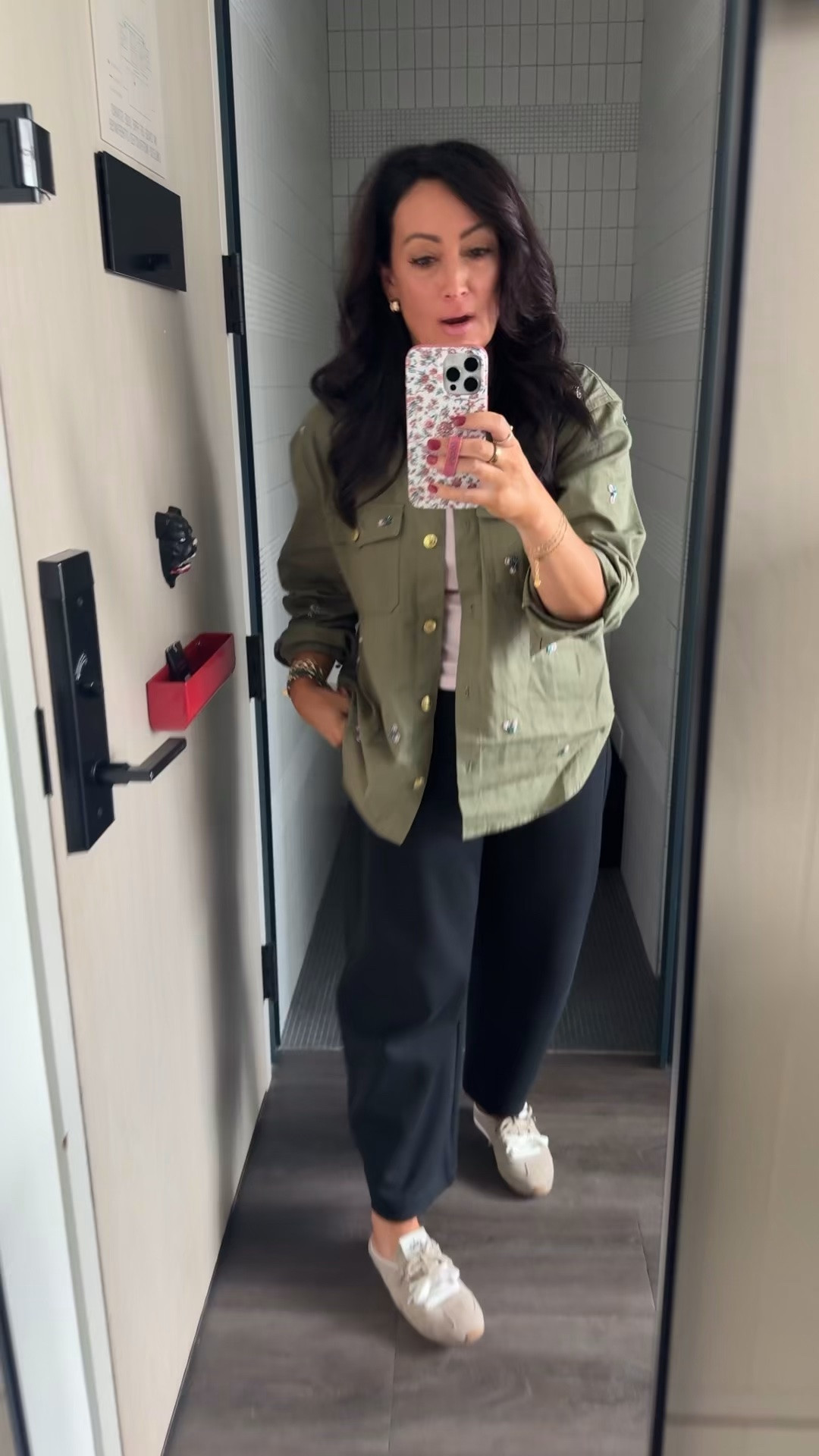 • medium shirt jacket 
• medium tee
• medium pants
• shoes true to size

#LTKNYFW #LTKootd #LTKTravel