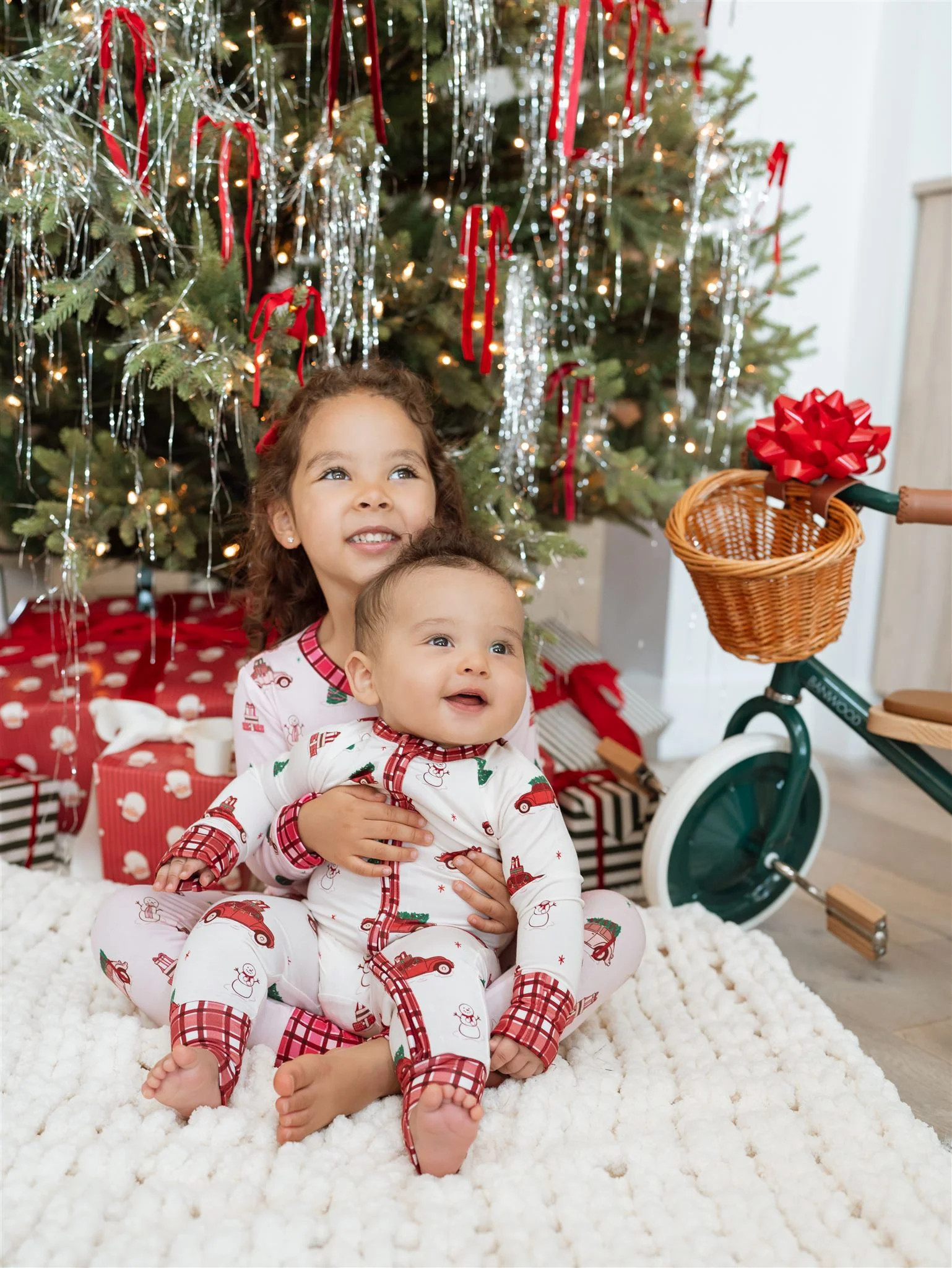 Red Holly Jolly Cruisers Zipper Romper | In My Jammers