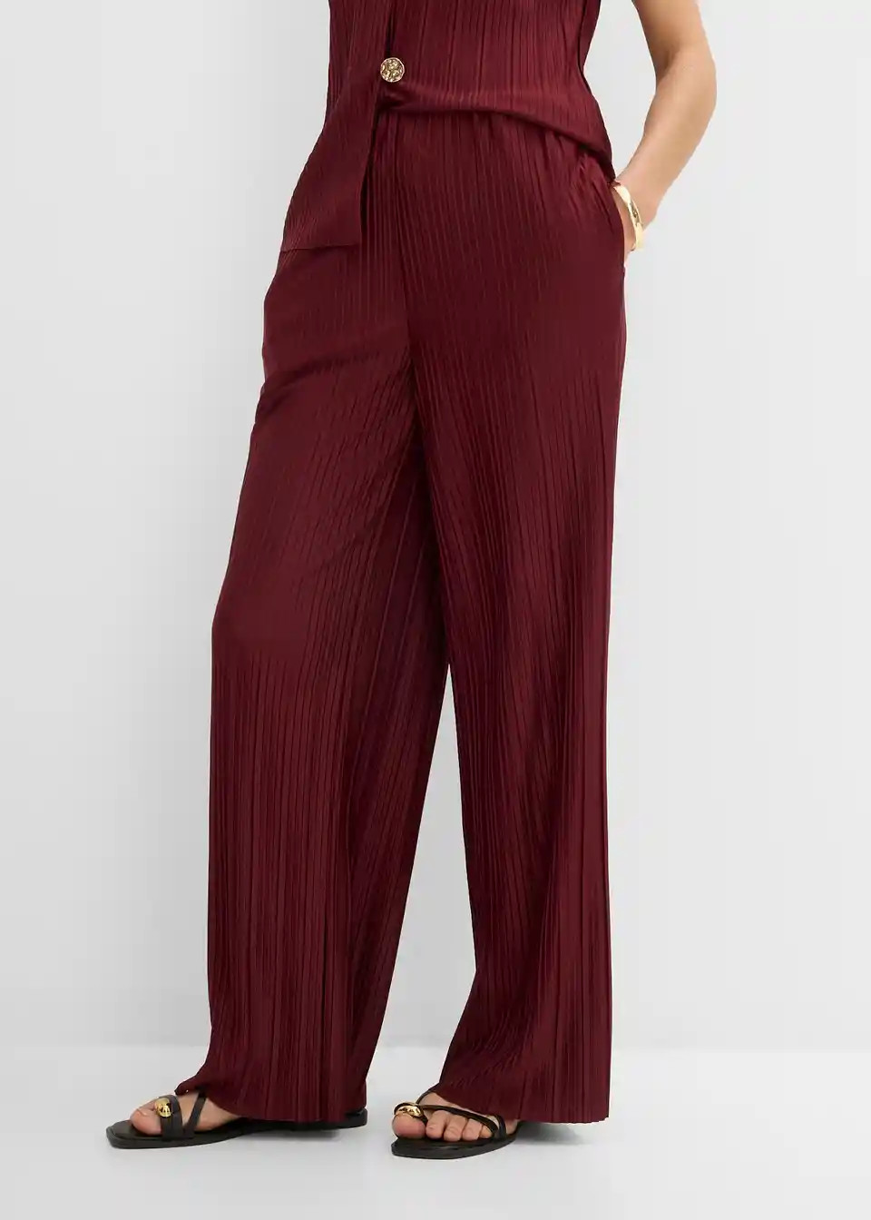 Jersey-Hose mit Plissee | Bonprix DE