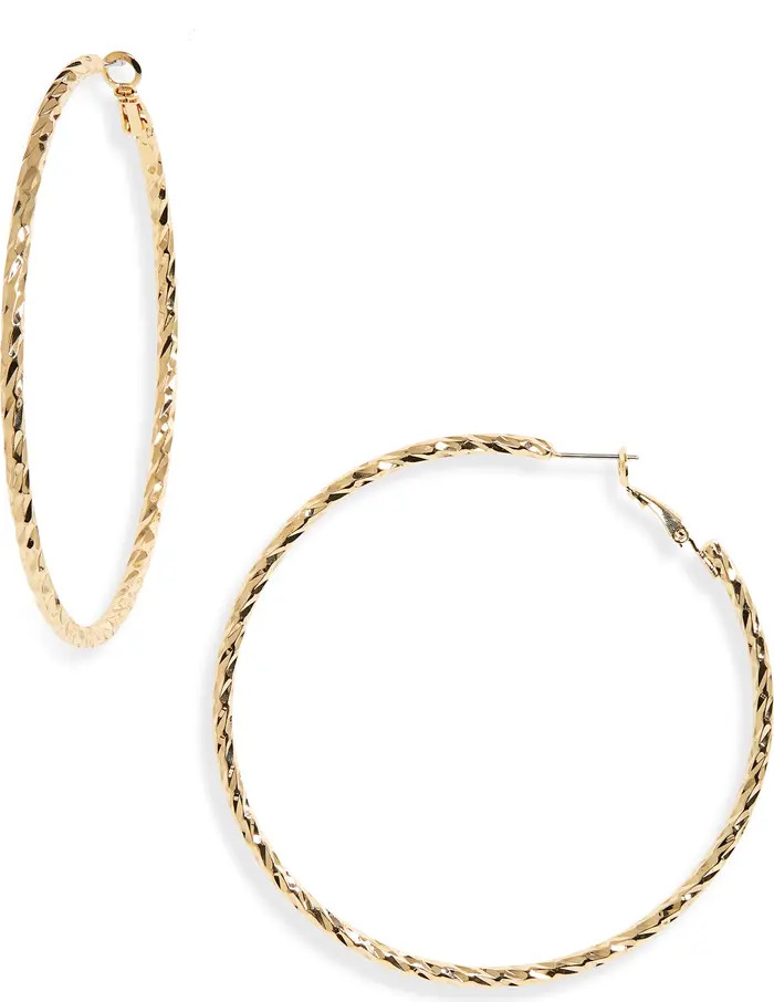 Textured Hoop Earrings | Nordstrom