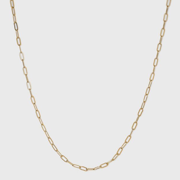 14K Gold Plated 16&#34; Paperlink Chain Necklace - A New Day&#8482; | Target