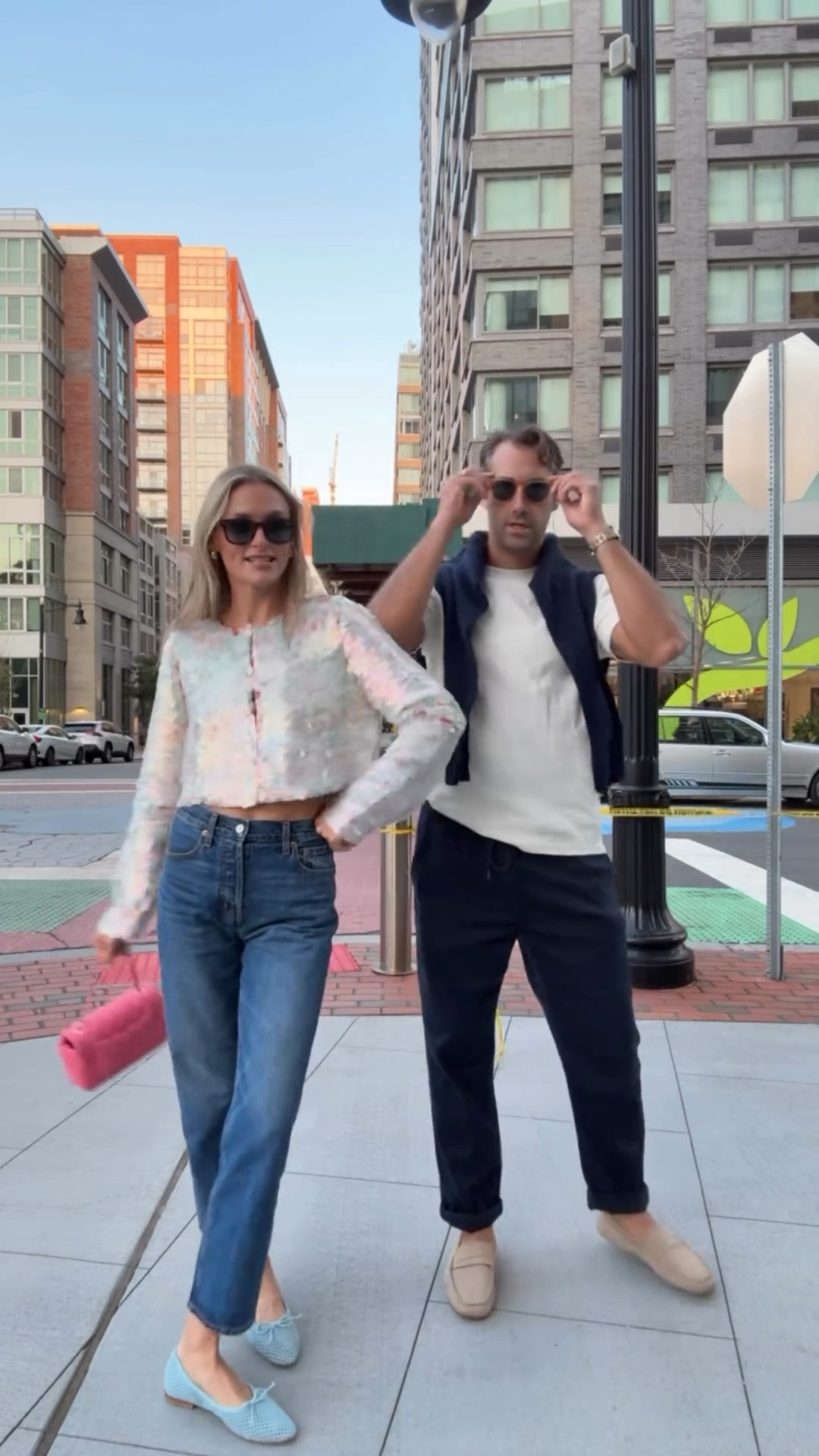 date night ootds 🩵 if you live in Jersey city, you have to check out @maxwell_alley_jc. Loved our meal and waiter so much, we made another reservation for next Friday! 

Comment SHOP for outfits! 

#datenight #ootd #couplestyle