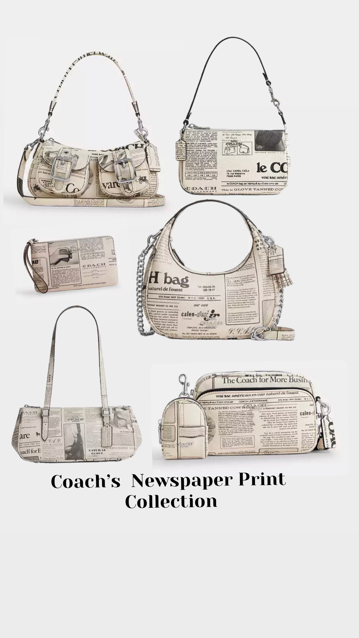 Extra, extra! Check out Coach's newest collection of purses featuring a cute and quirky newspaper print. Don't you just love this fun collection?

#LTKootd #LTKgrwm #LTKValentine