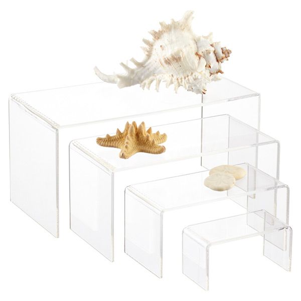 6" x 3" x 3" h Rectangular Acrylic Riser Clear | The Container Store