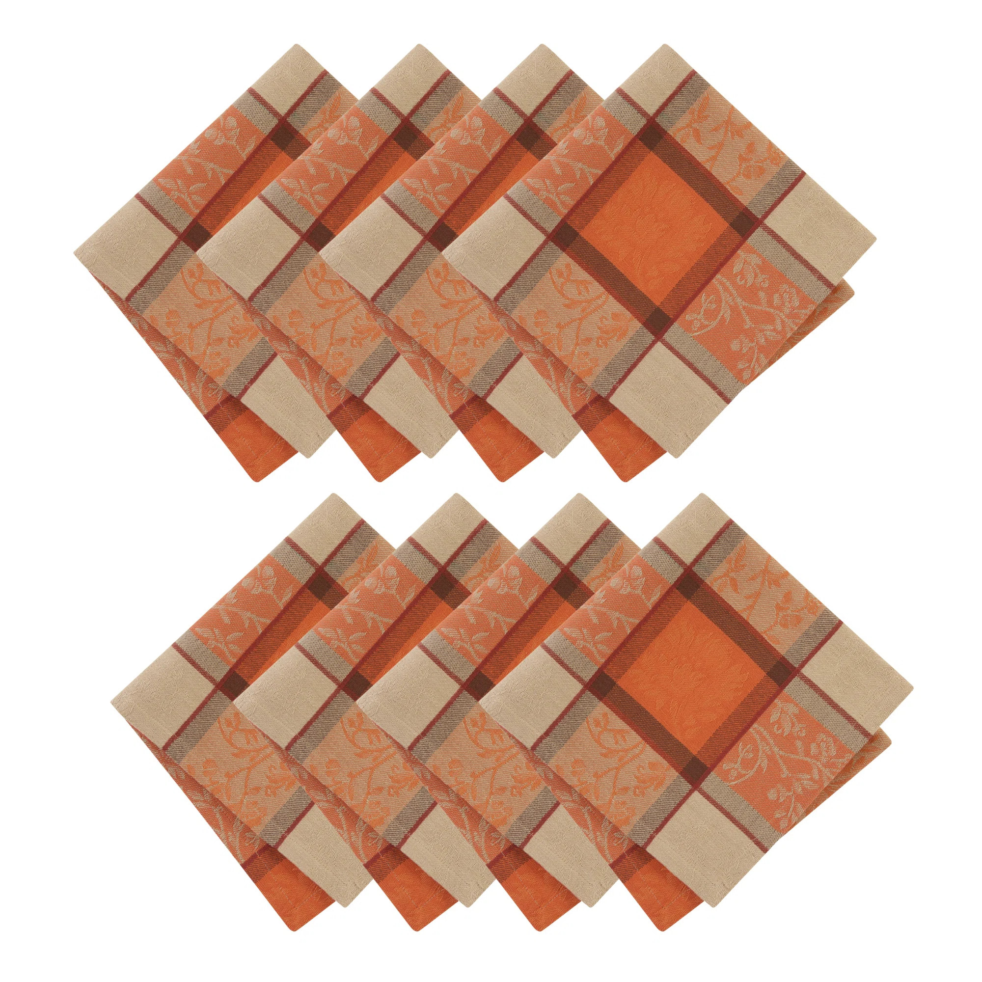 Calandra 100% Cotton Plaid Square Napkin (Set of 8) | Wayfair North America