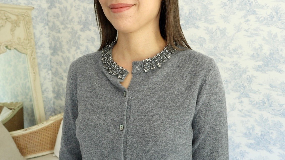 Are you ready for the season to change? I've started to prepare my wardrobe and wanted to show you this cardigan up close. Here’s a closeup of this delightful beaded cardigan by Goelia. It has a classic silhouette elevated with a subtle yet glamorous beaded neckline. It's made from 100% wool, so it’s not only beautiful, but also luxuriously soft and warm. I love how the embellished collar brings just the right amount of sparkle without overwhelming the look.

I plan to wear this piece casually with jeans to add elegance to my everyday uniform… and then dress it up with a sparkly skirt for holiday soirées or intimate dinner parties at home. It’s one of those rare items that blends timeless charm with a festive flair 
Would you wear something like this casually, for special occasions, or both? Let me know in the comments 💬👇

#TenItemWardrobe #ElegantEveryday #FrenchInspiredStyle #LTKFall #LTKHoliday


#LTKFallSale #LTKStyleTip #LTKSeasonal