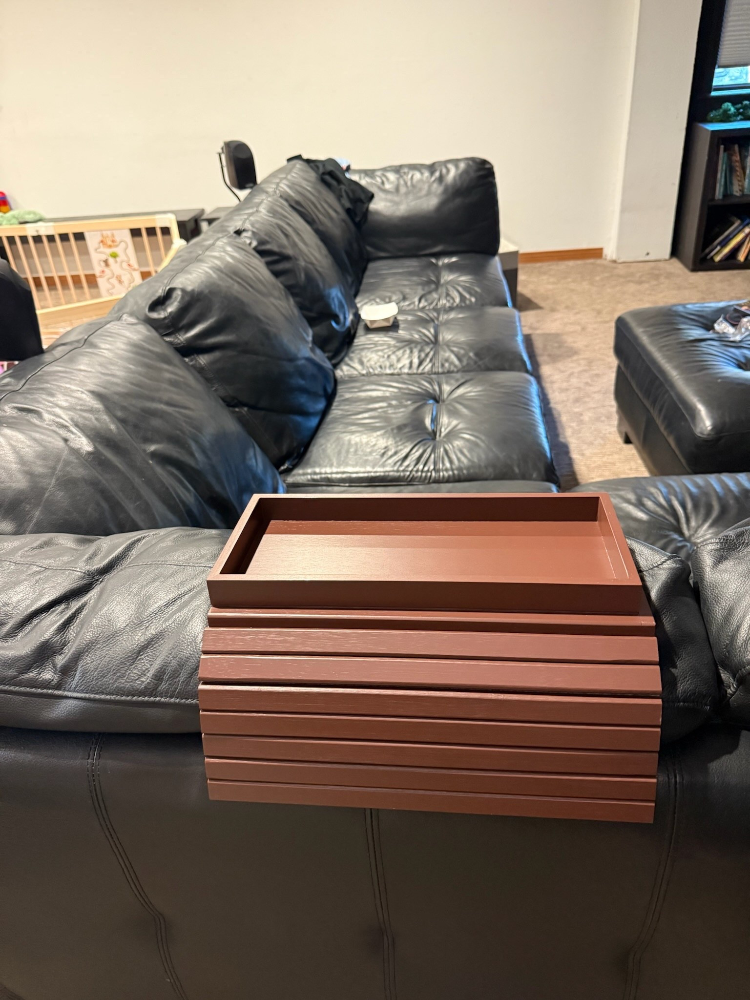 Such a good way to add an extra surface for drinks, snacks, or hosting without adding another table! 

#LTKhome #LTKfindsunder50