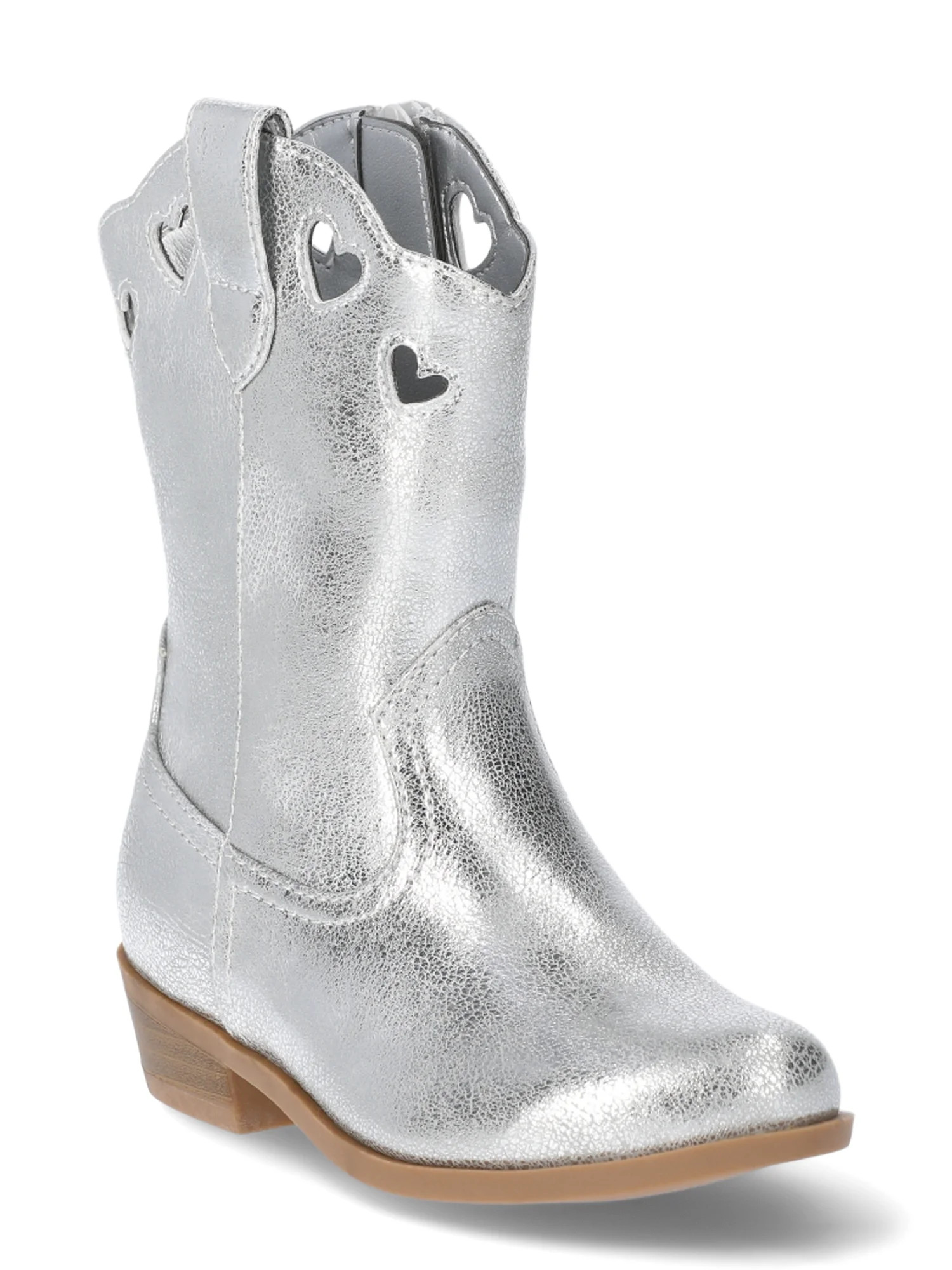 Wonder Nation Toddler Girls Fashion Heart Western Boot | Walmart (US)