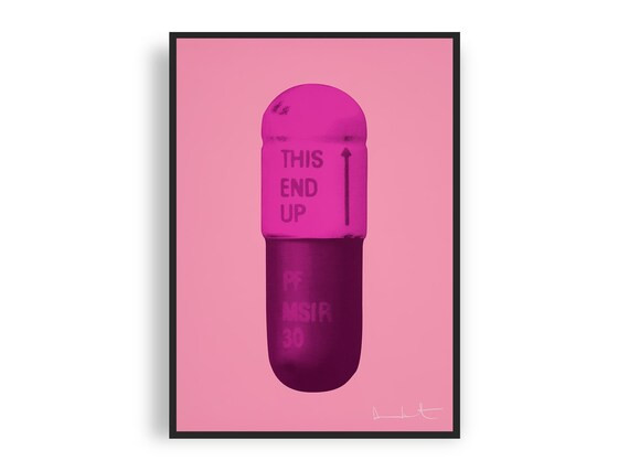 Damien Hirst  the Cure Carnation Pink Hot Pink Violet - Etsy | Etsy (US)