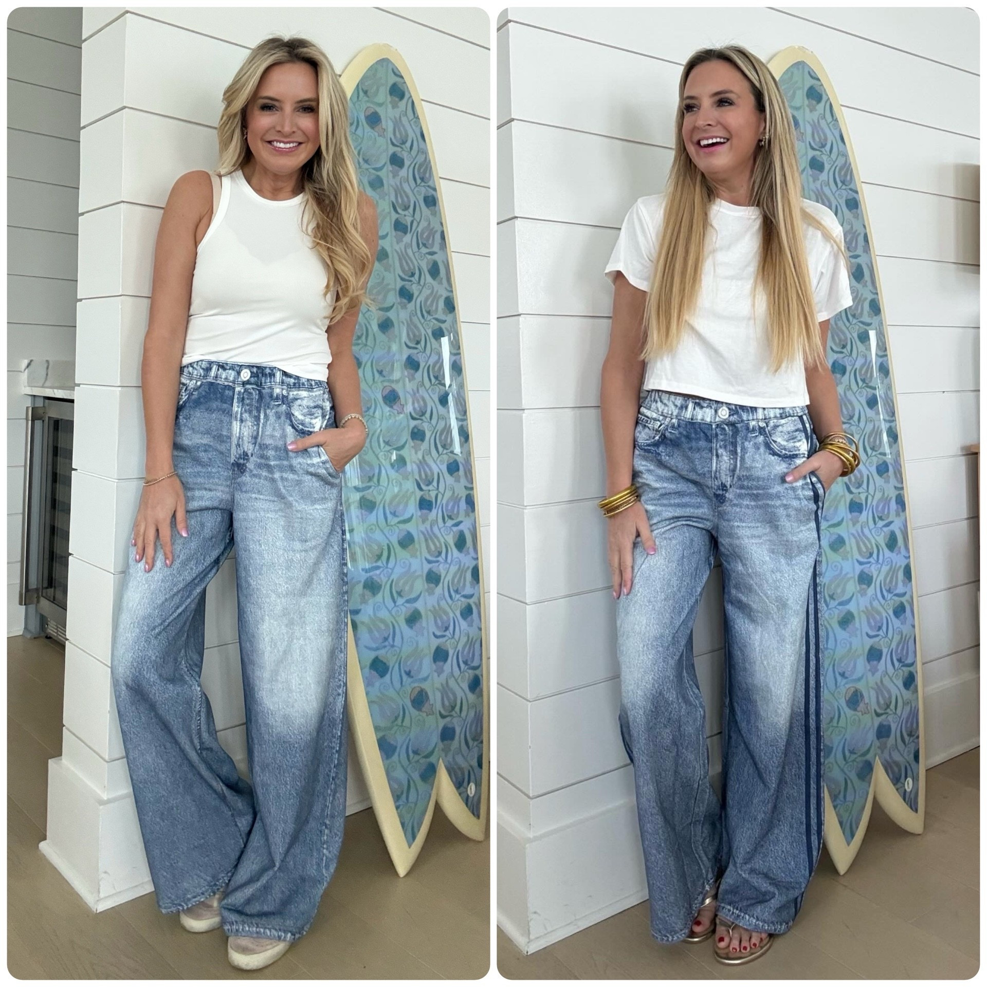 How do we feel about the sweatpants denim trend? Wearing xs 

#LTKgrwm #LTKOver40 #LTKootd