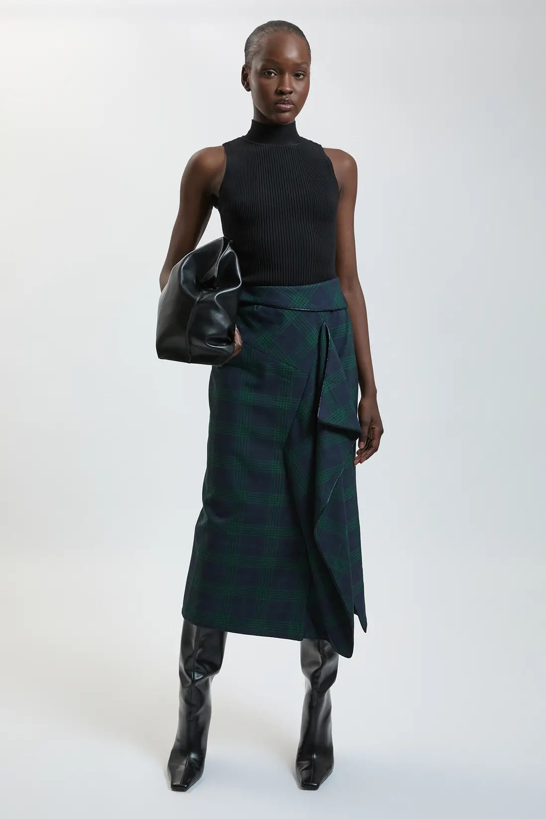 Tartan Check Wrap Skirt | Karen Millen