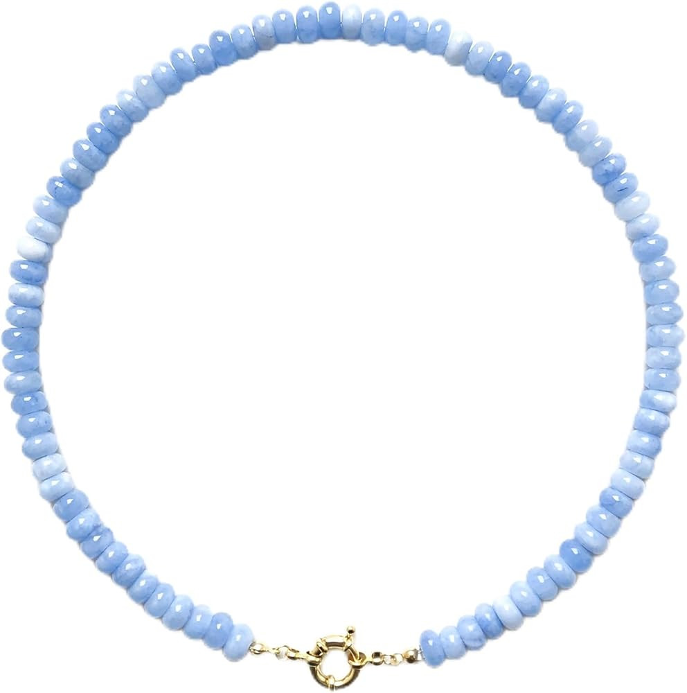 Beaded Necklaces for Women, Colorful Gemstone Bead Boho Choker, Natural Stone Handmade Fashion Su... | Amazon (US)