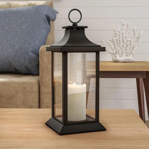 Decorative Candle Lantern with Vintage Grid Design- Color Changing Lavish Home | Bed Bath & Beyond