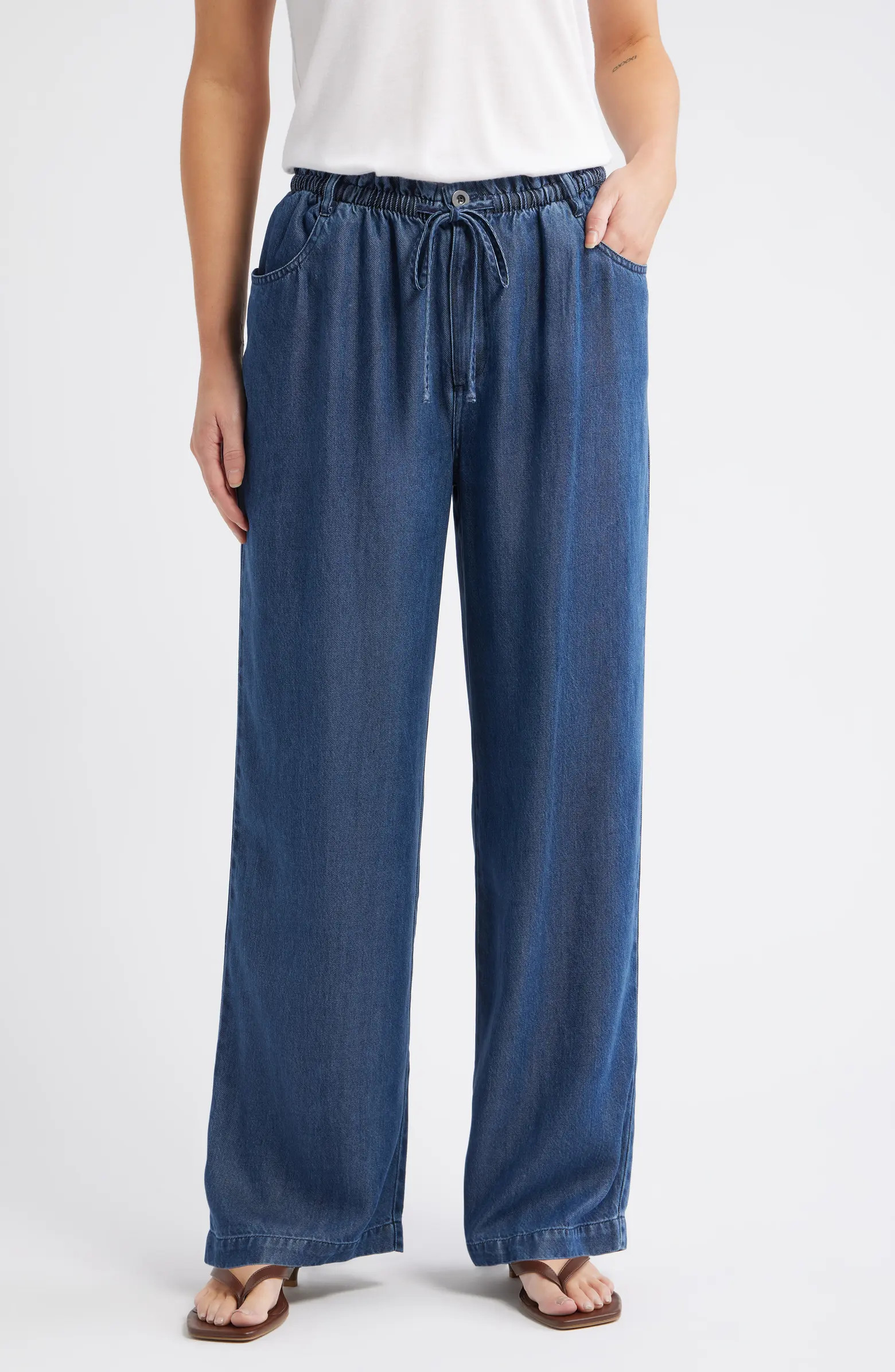 Wide Leg Crop Denim Pants | Nordstrom