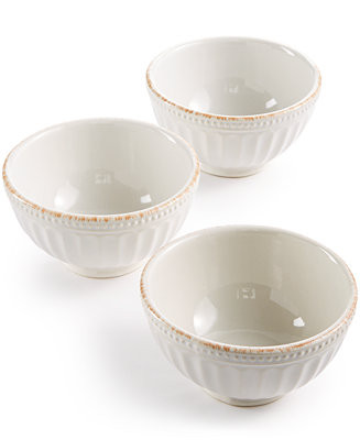 French Perle Groove Collection Stoneware 3-Pc. Mini Bowls Set | Macy's Canada