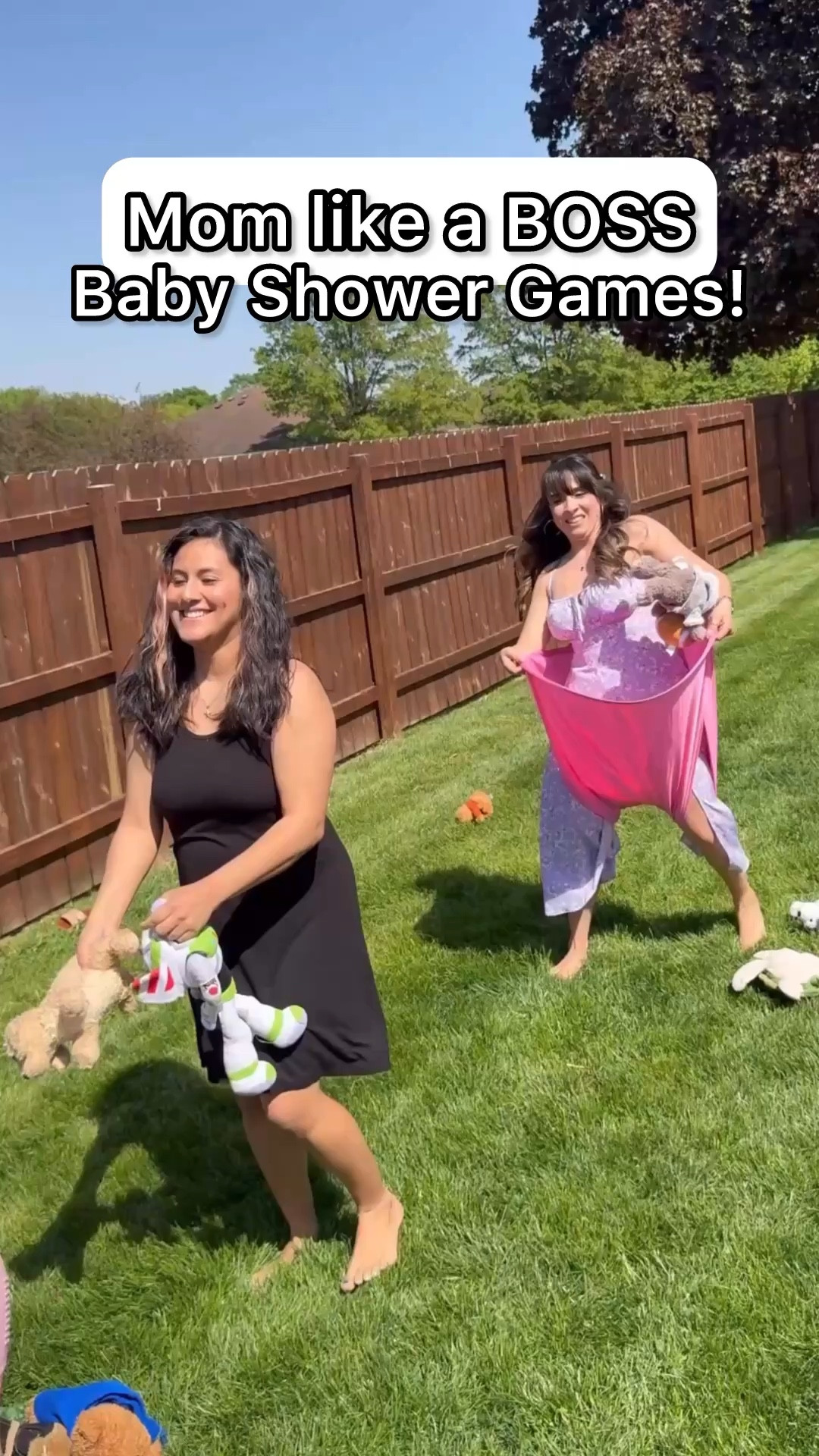 Baby shower games that you’ll actually want to play 😛 Make sure to save this for later! Comment “Games” for the links to these! If you love party planning make sure to follow along for more inspo 
We had:
	•	Load the Diaper (We used these giant “diaper” nets to catch as many “babies as we could in a min” 
	•	Timed Sock Matching (basically laundry but make it competitive) but the new mom gets to keep all the baby socks! 
	•	Musical Bottles (think musical chairs meets Spoons—chaos and cardio) 
	•	Diaper Dash where the first team to diaper all their babies wins. The first first starts and when they yell baby the next person can go and so on until all the babies are diapered and that’s the team that wins! 
Comment “GAMES” for the links 

#BabyShowerGames #partygames #BabyInBloom #ShowerGoals #hostingideas