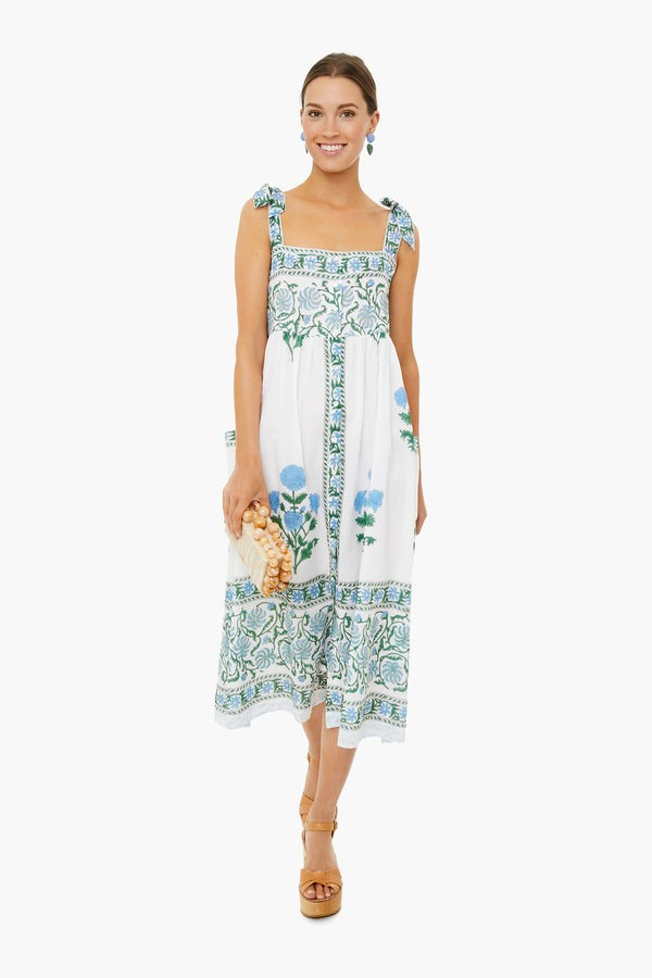 White Poppy Tie Shoulder Dress | Tuckernuck (US)
