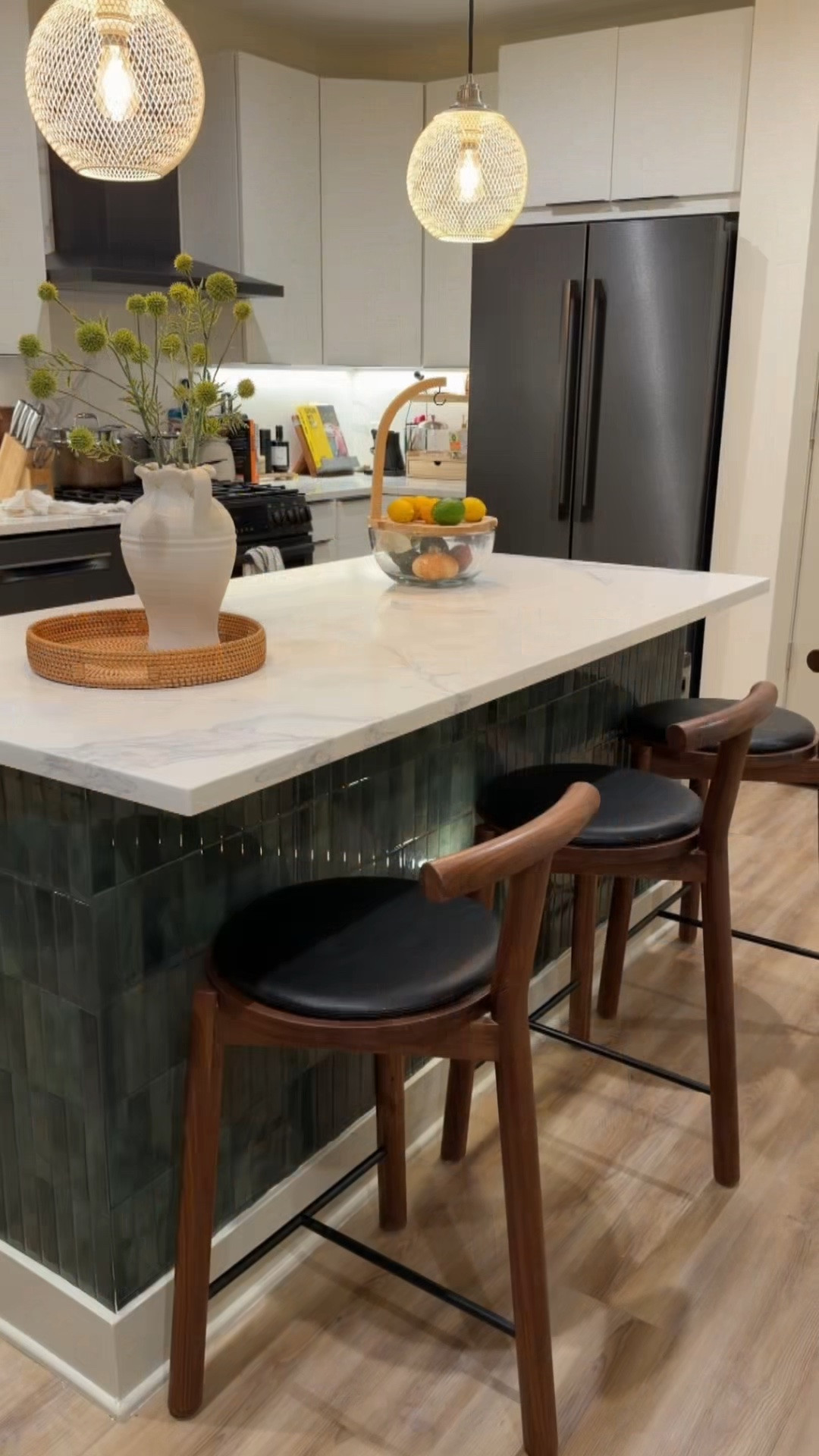 Peel & stick mosaic tiles from Amazon! 
#diyhome #diy #peelandstick #apartmentrenovation #roomtransformation #wallpaper #kitchenisland #kitcheninspo #homedecor

#LTKHome #LTKOver40 #LTKgrwm