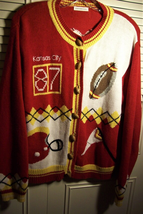 Kansas City Chief Sweater Travis Kelce Number 87. Knitted - Etsy | Etsy (US)