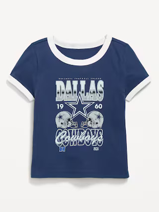 NFL™ Dallas Cowboys™ Fitted Graphic Ringer T-Shirt for Girls | Old Navy (US)