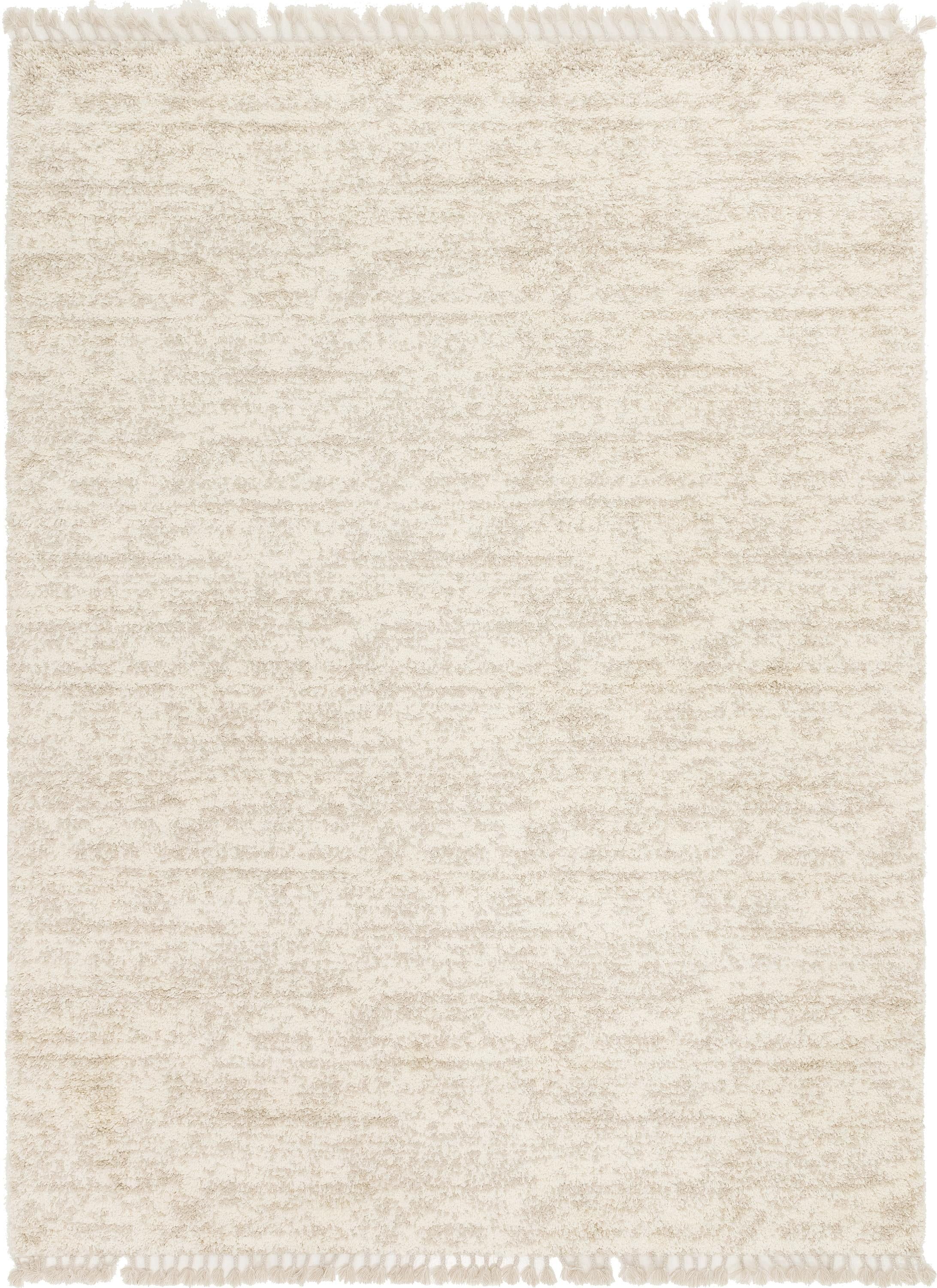 Unique Loom Misty Hygge Shag Rug Ivory/Beige 9' x 12' 2" Rectangle Abstract Modern Perfect For Li... | Walmart (US)
