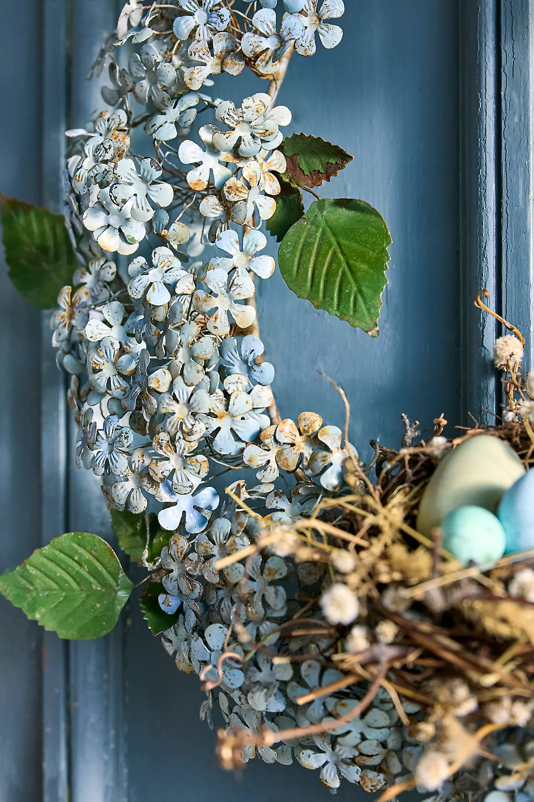 Blue Hydrangea Iron Wreath | Anthropologie (US)