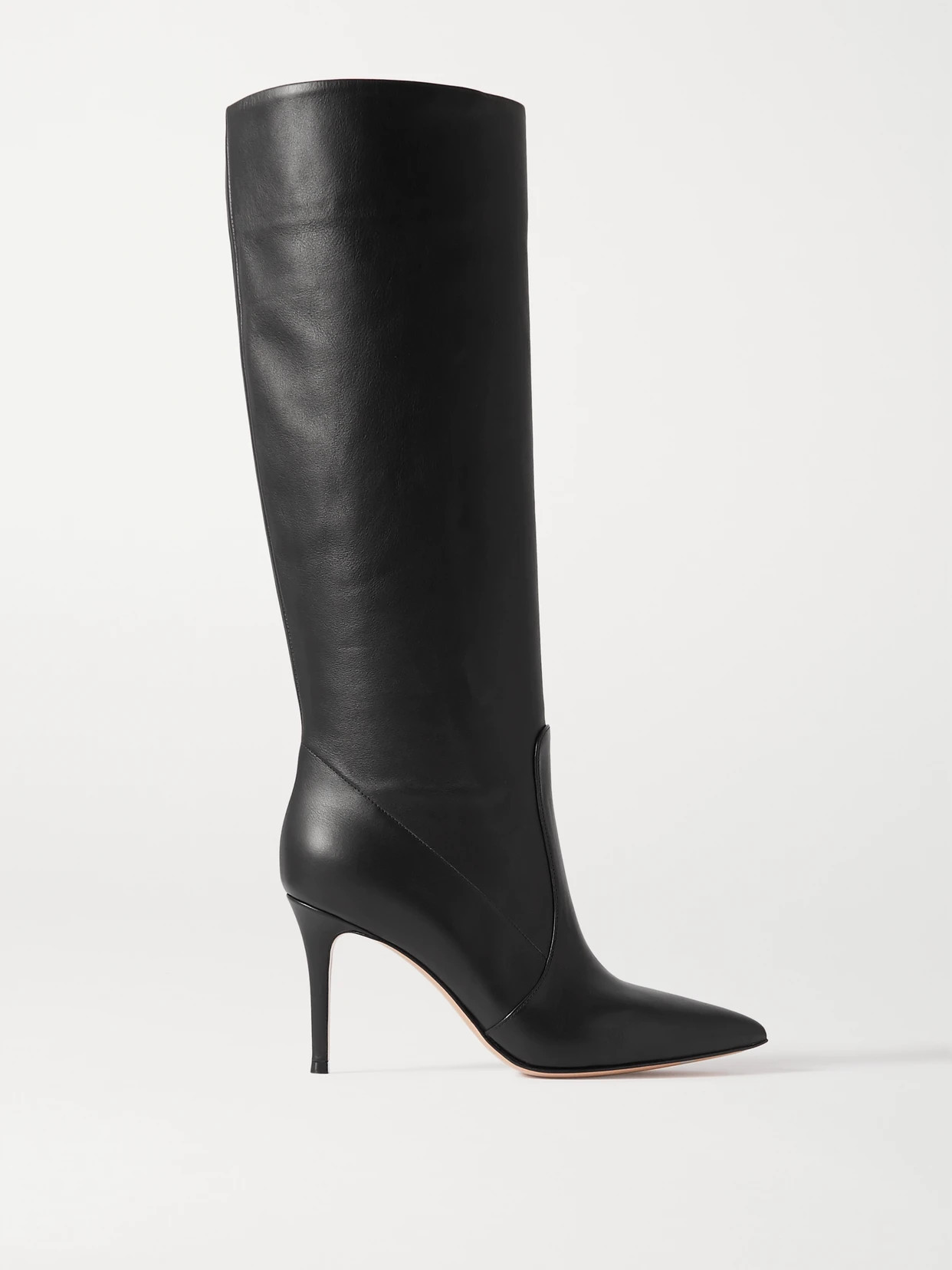Gianvito Rossi - 85 Leather Knee Boots - Black | NET-A-PORTER (UK & EU)