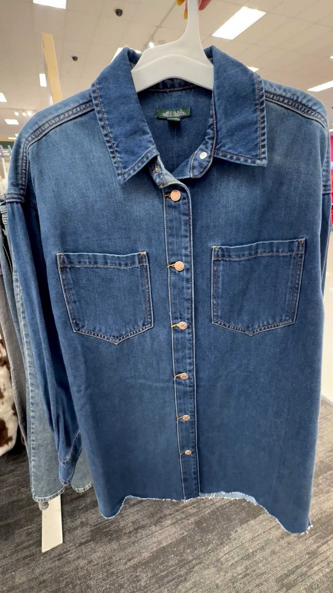 Target Oversized Denim Top | Denim Button Up | Western Style 

#LTKspring #LTKootd #LTKSeasonal