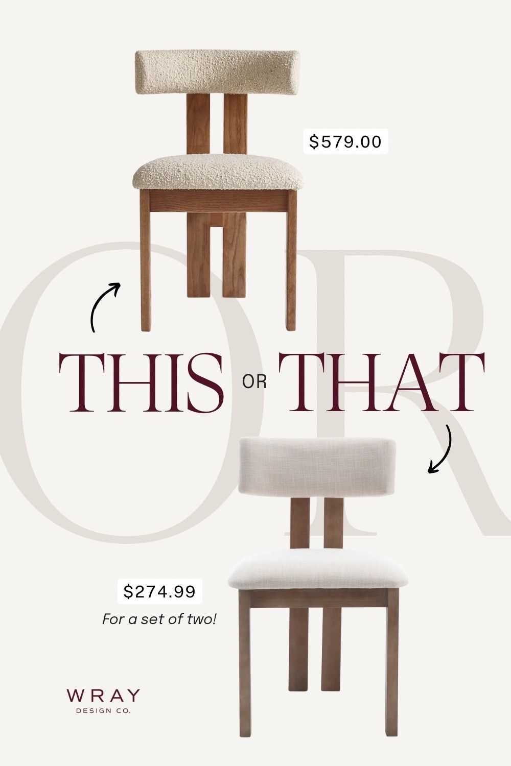 Your weekly look for less is here! Featuring a modern dining chair with an armless profile. Will you splurge at Crate & Barrel or are you buying the dupe at Wayfair? Let us know! ⤵️

#LTKHome #LTKStyleTip