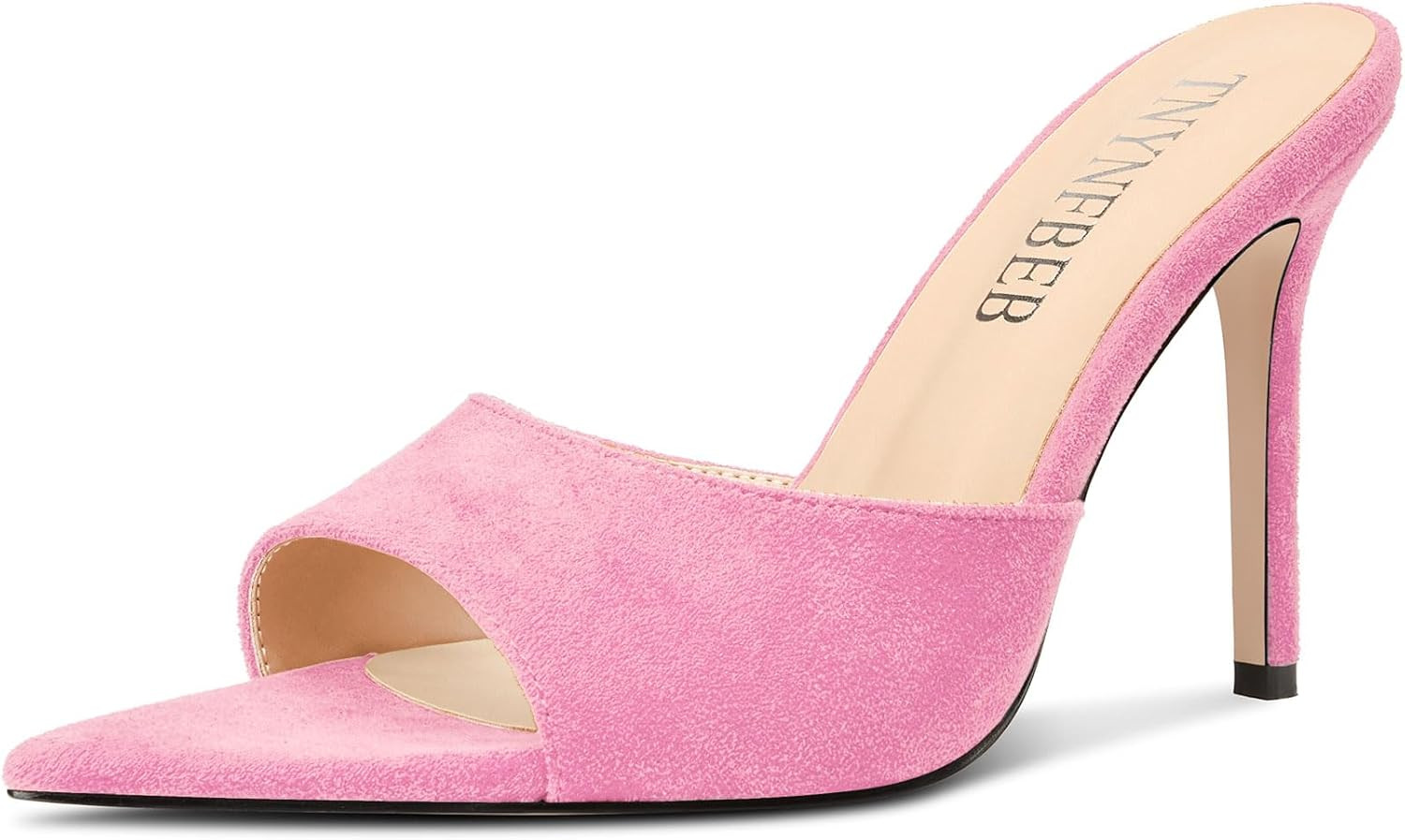 TNYNFBEB Womens Stiletto High Heel Pointed Open Toe Sandals Mules Shoes Slingback Slip-on Prom Party Dress Summer 3.9 Inches Heels | Amazon (US)