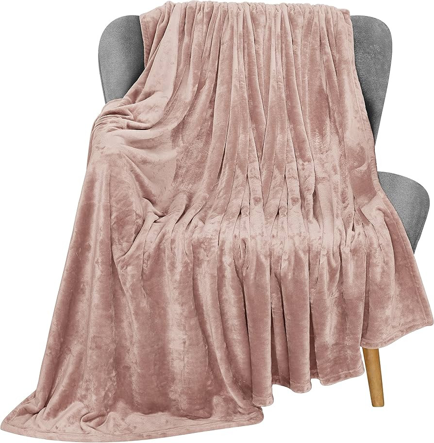 Utopia Bedding Fleece Blanket Throw Size Rose Pink 300GSM Luxury Blanket for Couch Sofa Bed Anti-... | Amazon (US)