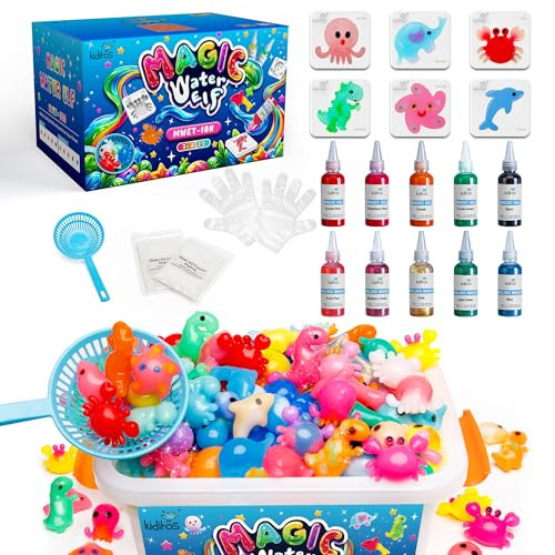 Kiditos Magic Water Elf Toy Kit–Squishies for Kids, 10 Gels & 6 Molds, Magic Gel Water Pets Sen... | Amazon (US)