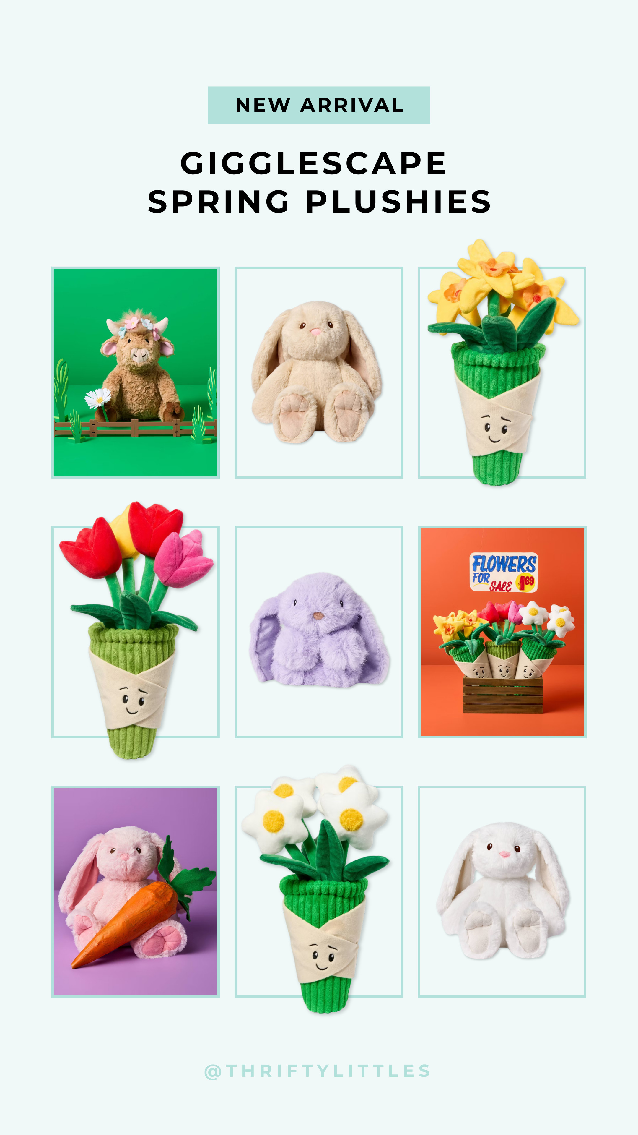 New Gigglescape Plush have sprung onto the scene! 🌼 But, you'd better hop to it! 🐇 Since these stuffies start at just $5, they are guaranteed to fly off the shelves! 

 #LTKSeasonal #LTKBaby #LTKKids