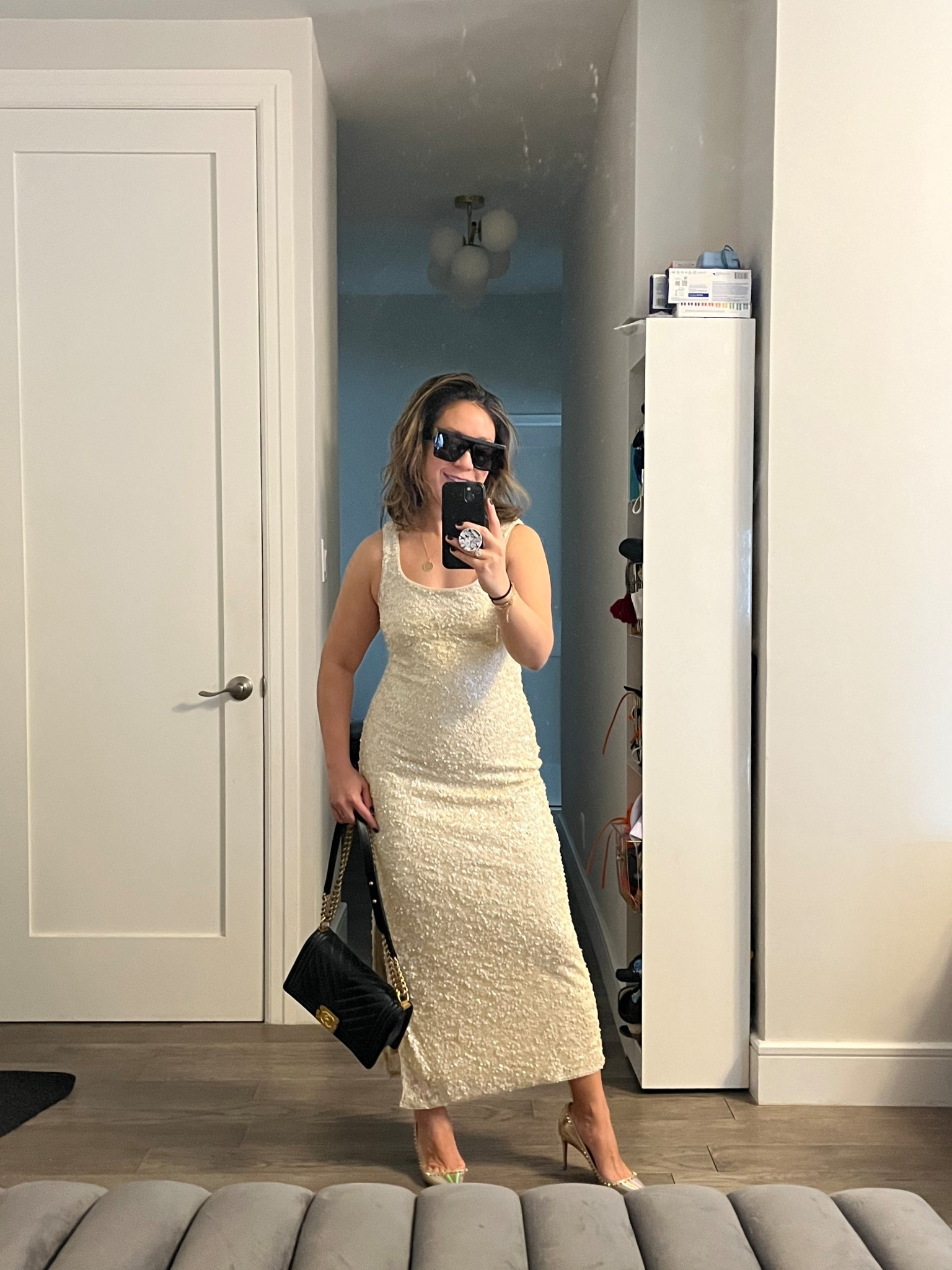 Do you need a full sequin dress for something? This works well for bridal as well non-bridal events. The price is great, so you don’t have to worry if it gets ruined. I’m 5’2” and wearing an xs. Shoes are an investment I’ve had for years. I’ll link a budget friendly version that’s just as amazing.

#LTKWedding #LTKHoliday #LTKFindsUnder100