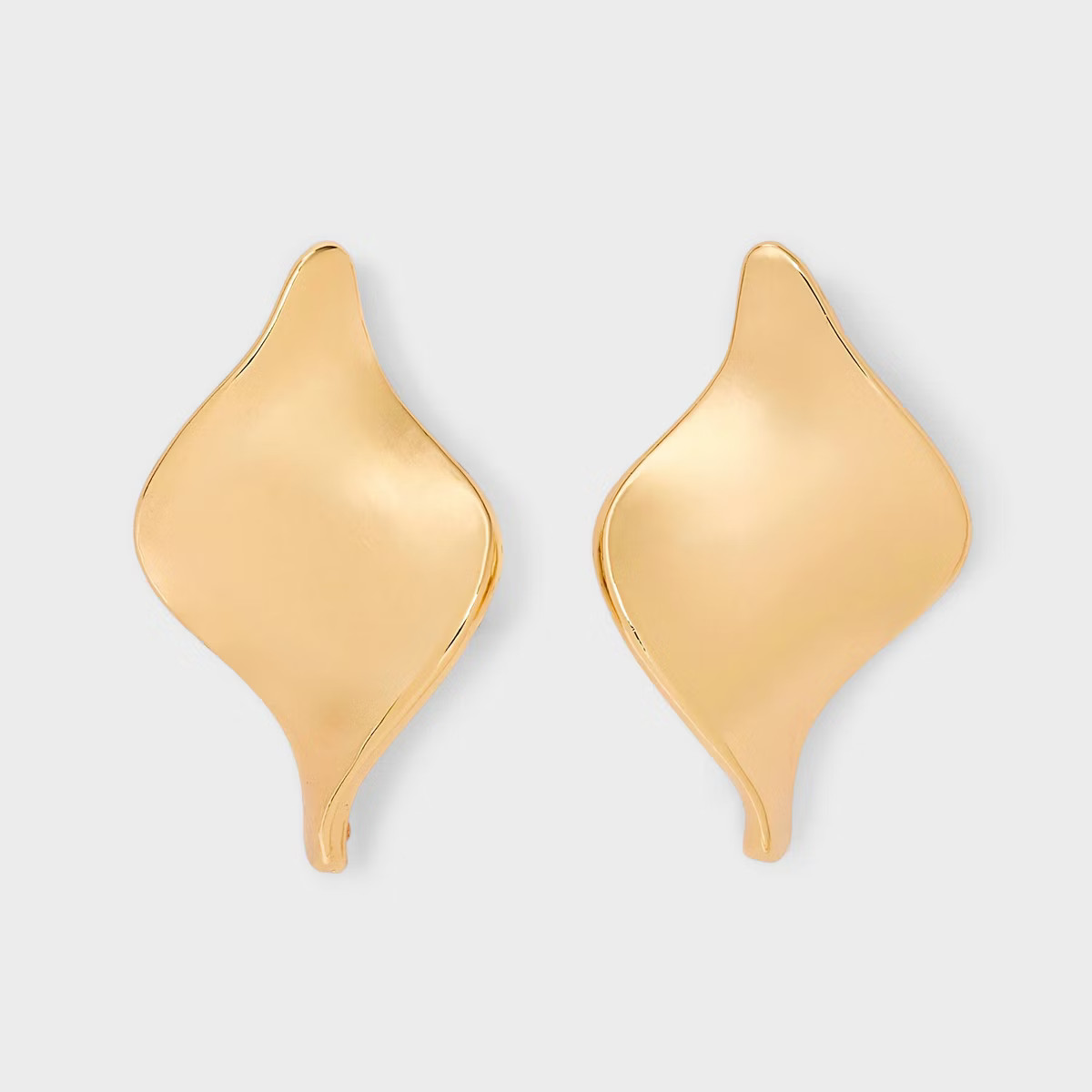 Twisted Post Earrings - A New Day™ Gold: Hypoallergenic Zinc Linear Earrings, Metallic Finish, ... | Target