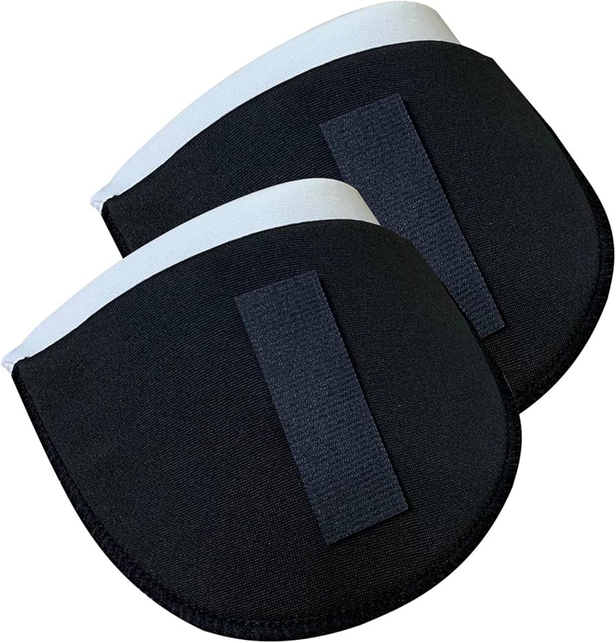 2 Pairs Sponge Shoulder Pads with Hook and Loop Tape 2cm Black White Sponge Pad Shoulder Pad Enha... | Amazon (US)