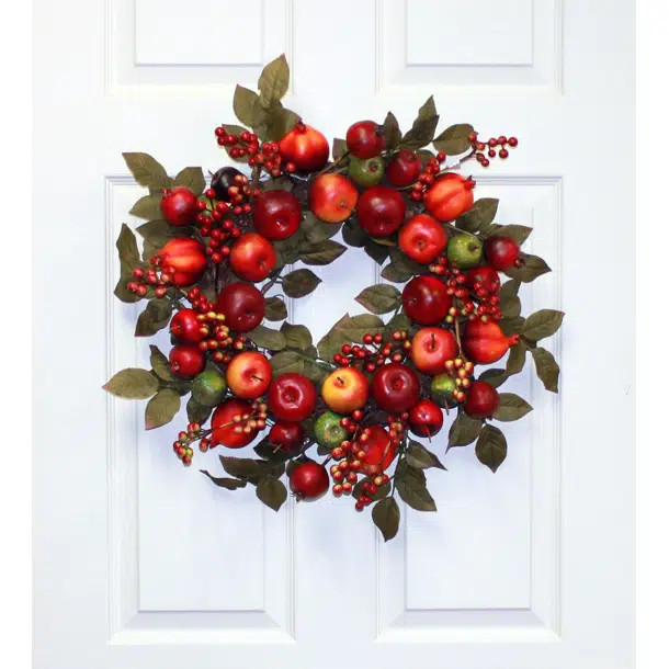 Faux Apple Foam 24'' Wreath | Wayfair North America