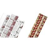 Hallmark Holiday Reversible Wrapping Paper Bundle & Christmas Wrapping Paper Bundle with Cut Lines o | Amazon (US)