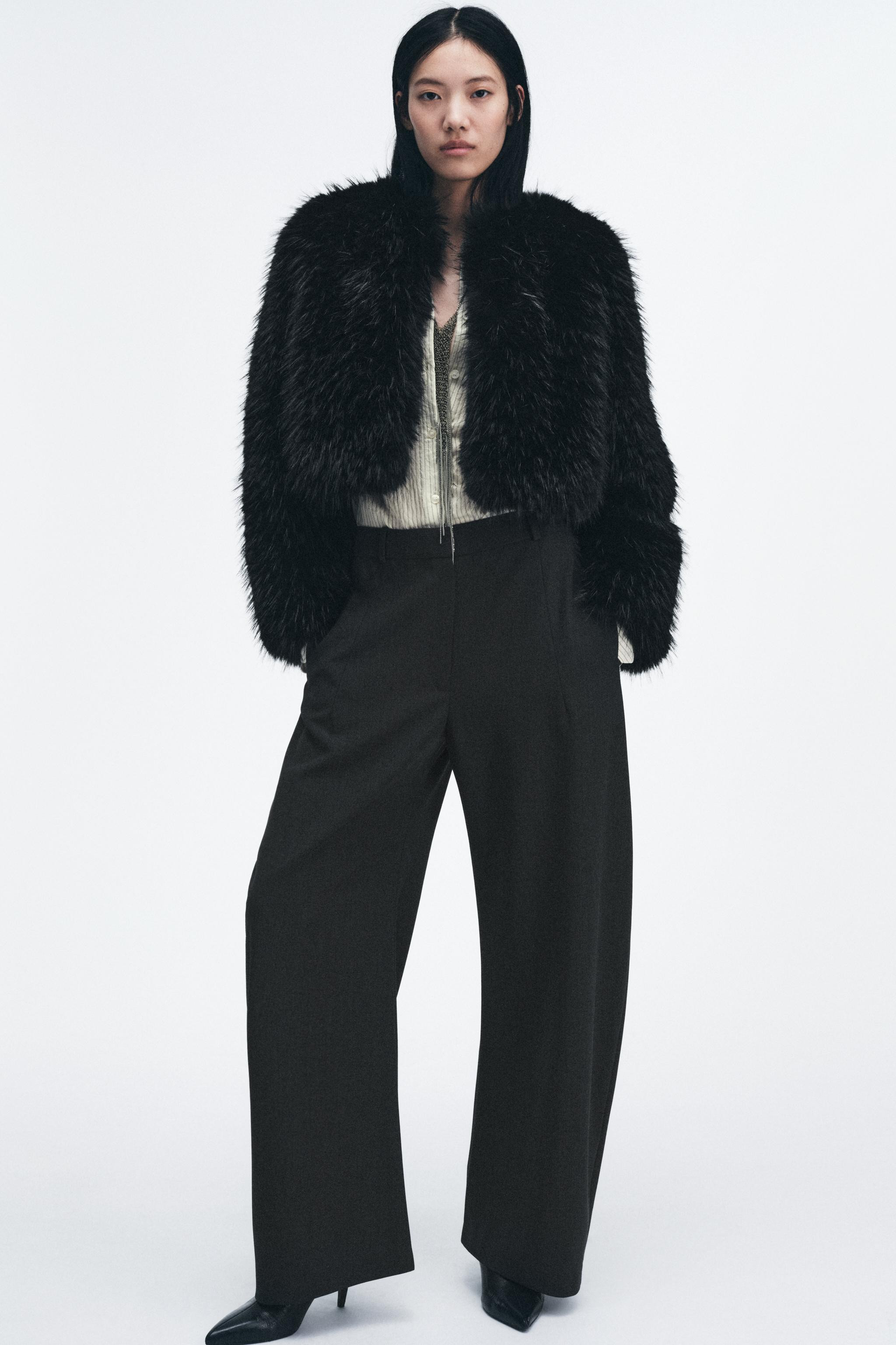 SHORT FAUX FUR COAT ZW COLLECTION | Zara UK