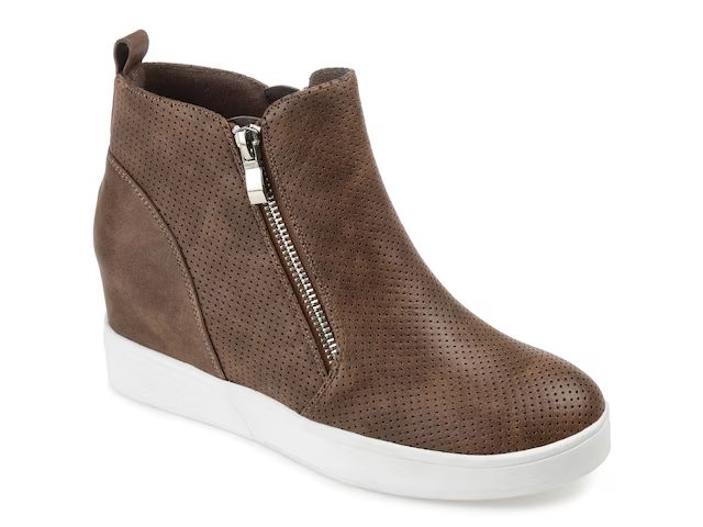 Journee Collection Pennelope High-Top Wedge Sneaker | DSW