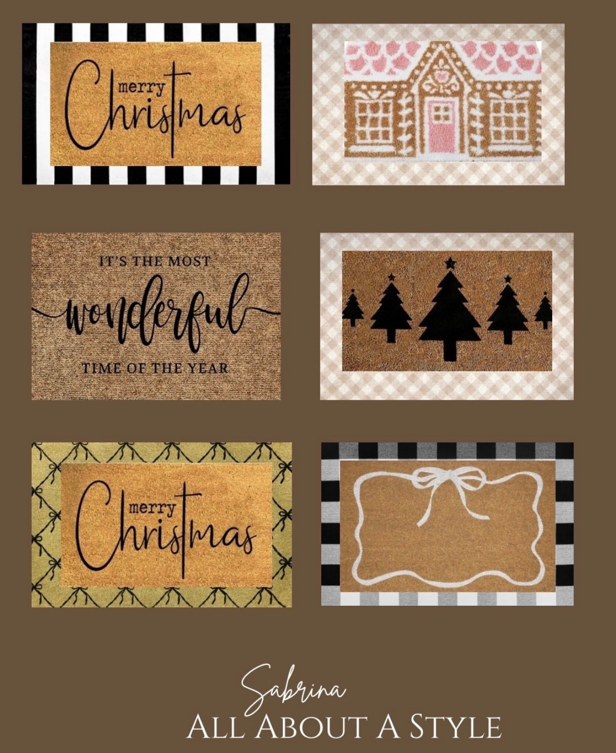 Back by popular demand. My top-selling Christmas door mats — cozy, cute & perfectly festive for your holiday front porch! These always get the compliments! 

#ChristmasFrontPorch #HolidayDoormat #FestiveEntryway #NeutralChristmasDecor #AmazonHomeFinds #LTKSale #HolidayHomeDecor

#LTKSeasonal #LTKHoliday #LTKHome #LTKGiftGuide